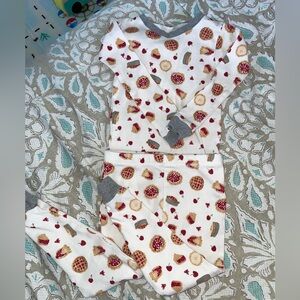 ❗️SOLD ❗️Burt's Bees Baby 24 month Cherry Pie Two- Piece Pajama Set